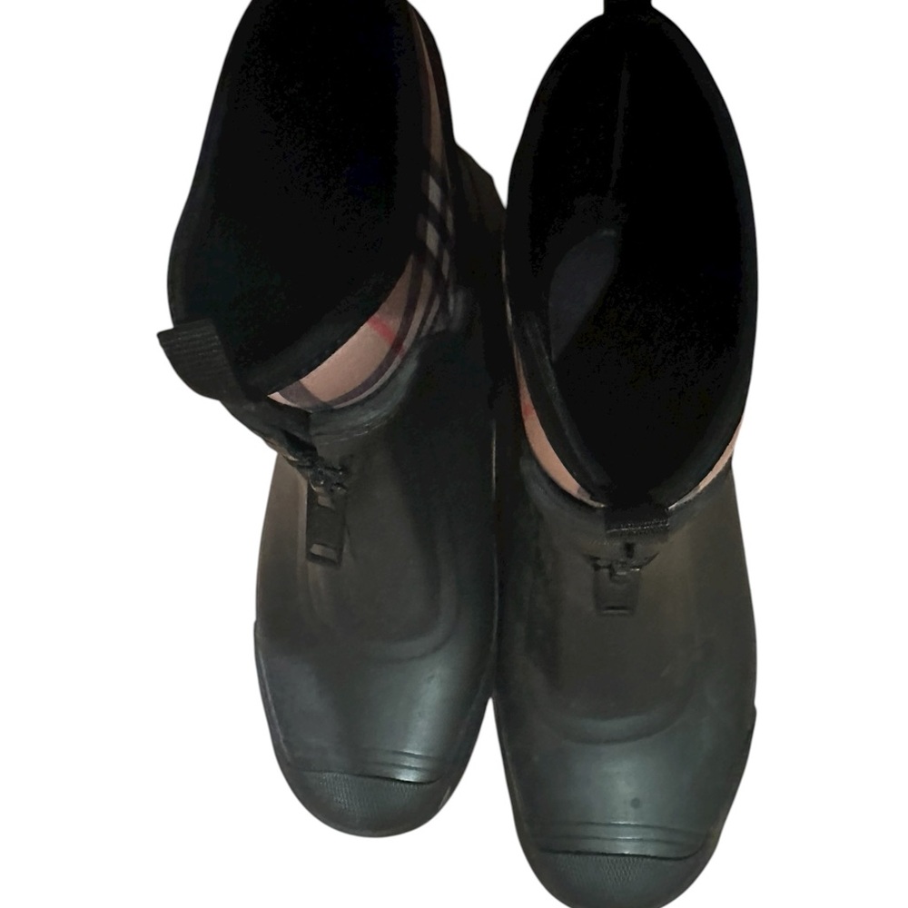 Burberry Black Rubber Ankle Boots size 40/9 - Picture 3 of 5